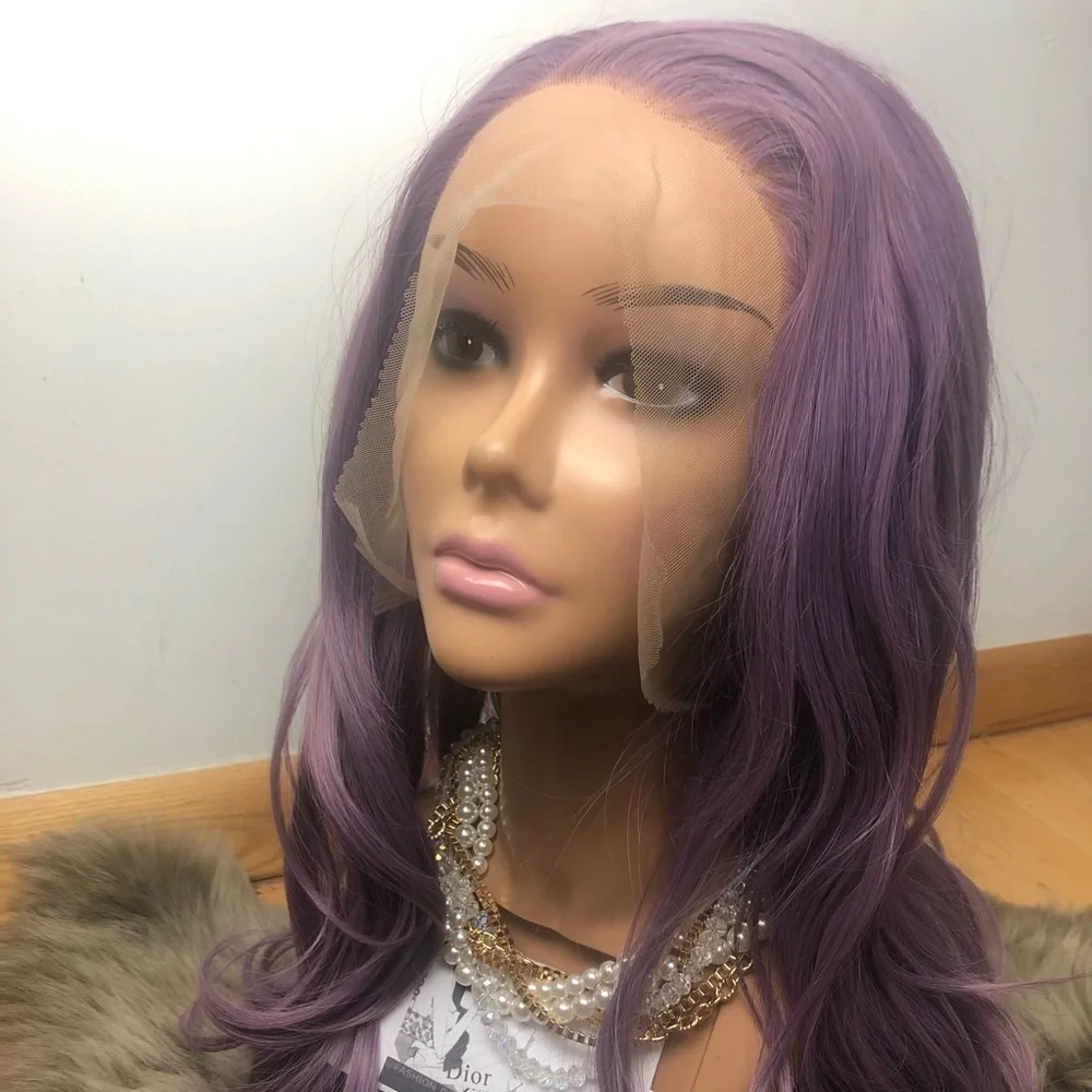 🦄Lollipop Purple 24” LACEFRONT Wig *NWT*